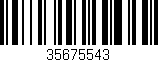Código de barras (EAN, GTIN, SKU, ISBN): '35675543'