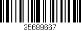 Código de barras (EAN, GTIN, SKU, ISBN): '35689667'