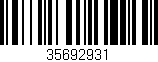 Código de barras (EAN, GTIN, SKU, ISBN): '35692931'