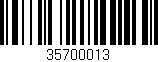 Código de barras (EAN, GTIN, SKU, ISBN): '35700013'