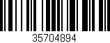 Código de barras (EAN, GTIN, SKU, ISBN): '35704894'