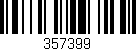 Código de barras (EAN, GTIN, SKU, ISBN): '357399'