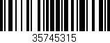 Código de barras (EAN, GTIN, SKU, ISBN): '35745315'