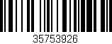 Código de barras (EAN, GTIN, SKU, ISBN): '35753926'