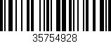 Código de barras (EAN, GTIN, SKU, ISBN): '35754928'