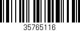 Código de barras (EAN, GTIN, SKU, ISBN): '35765116'
