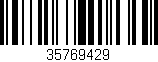 Código de barras (EAN, GTIN, SKU, ISBN): '35769429'
