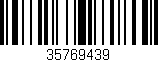 Código de barras (EAN, GTIN, SKU, ISBN): '35769439'