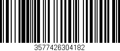 Código de barras (EAN, GTIN, SKU, ISBN): '3577426304182'