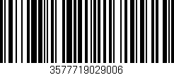 Código de barras (EAN, GTIN, SKU, ISBN): '3577719029006'