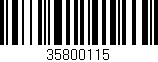 Código de barras (EAN, GTIN, SKU, ISBN): '35800115'
