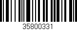 Código de barras (EAN, GTIN, SKU, ISBN): '35800331'