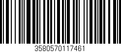 Código de barras (EAN, GTIN, SKU, ISBN): '3580570117461'
