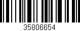 Código de barras (EAN, GTIN, SKU, ISBN): '35806654'
