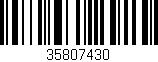 Código de barras (EAN, GTIN, SKU, ISBN): '35807430'