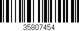 Código de barras (EAN, GTIN, SKU, ISBN): '35807454'