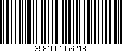 Código de barras (EAN, GTIN, SKU, ISBN): '3581661056218'