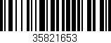 Código de barras (EAN, GTIN, SKU, ISBN): '35821653'
