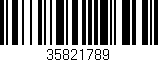 Código de barras (EAN, GTIN, SKU, ISBN): '35821789'