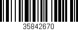 Código de barras (EAN, GTIN, SKU, ISBN): '35842670'