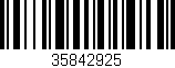 Código de barras (EAN, GTIN, SKU, ISBN): '35842925'