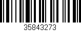 Código de barras (EAN, GTIN, SKU, ISBN): '35843273'