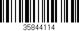 Código de barras (EAN, GTIN, SKU, ISBN): '35844114'
