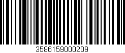 Código de barras (EAN, GTIN, SKU, ISBN): '3586159000209'