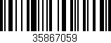 Código de barras (EAN, GTIN, SKU, ISBN): '35867059'
