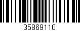 Código de barras (EAN, GTIN, SKU, ISBN): '35869110'