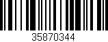 Código de barras (EAN, GTIN, SKU, ISBN): '35870344'