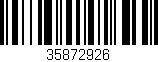 Código de barras (EAN, GTIN, SKU, ISBN): '35872926'