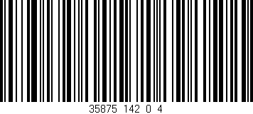 Código de barras (EAN, GTIN, SKU, ISBN): '35875_142_0_4'
