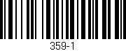 Código de barras (EAN, GTIN, SKU, ISBN): '359-1'