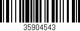 Código de barras (EAN, GTIN, SKU, ISBN): '35904543'