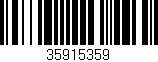 Código de barras (EAN, GTIN, SKU, ISBN): '35915359'