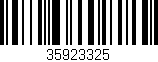 Código de barras (EAN, GTIN, SKU, ISBN): '35923325'