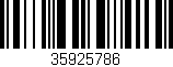 Código de barras (EAN, GTIN, SKU, ISBN): '35925786'