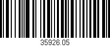 Código de barras (EAN, GTIN, SKU, ISBN): '35926.05'