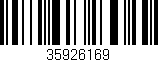 Código de barras (EAN, GTIN, SKU, ISBN): '35926169'