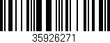 Código de barras (EAN, GTIN, SKU, ISBN): '35926271'