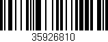 Código de barras (EAN, GTIN, SKU, ISBN): '35926810'