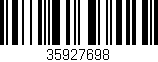 Código de barras (EAN, GTIN, SKU, ISBN): '35927698'