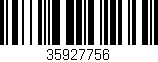 Código de barras (EAN, GTIN, SKU, ISBN): '35927756'