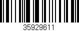 Código de barras (EAN, GTIN, SKU, ISBN): '35929611'