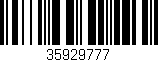 Código de barras (EAN, GTIN, SKU, ISBN): '35929777'