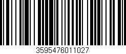 Código de barras (EAN, GTIN, SKU, ISBN): '3595476011027'