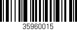 Código de barras (EAN, GTIN, SKU, ISBN): '35960015'