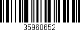 Código de barras (EAN, GTIN, SKU, ISBN): '35960652'