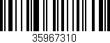 Código de barras (EAN, GTIN, SKU, ISBN): '35967310'